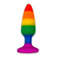 Анальна пробка Wooomy Hiperloo Silicone Rainbow Plug L