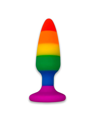 Анальна пробка Wooomy Hiperloo Silicone Rainbow Plug L