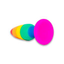 Анальна пробка Wooomy Hiperloo Silicone Rainbow Plug L