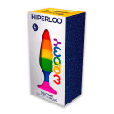 Анальна пробка Wooomy Hiperloo Silicone Rainbow Plug L