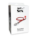 Metal Anal Plug L with Devil Tail Art of Sex Succubus Black Red