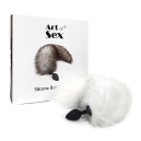 Силіконова анальна пробка Art of Sex size M White Fox