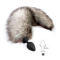 Силиконовая анальная пробка Art of Sex size M Artctic Fox