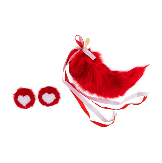 Анальна пробка LOCKINK SEVANDA Red Vixen Set with Pear-shape Plug
