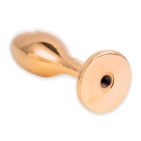 Металева анальна пробка LOCKINK SEVANDA White Fox-Tail Anal Rose-shape Plug