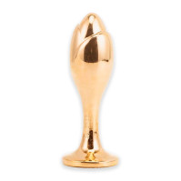 Металева анальна пробка LOCKINK SEVANDA White Fox-Tail Anal Rose-shape Plug