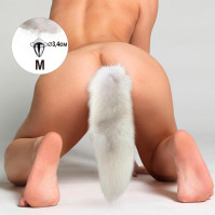 Металева анальна пробка Art of Sex size M White Fox