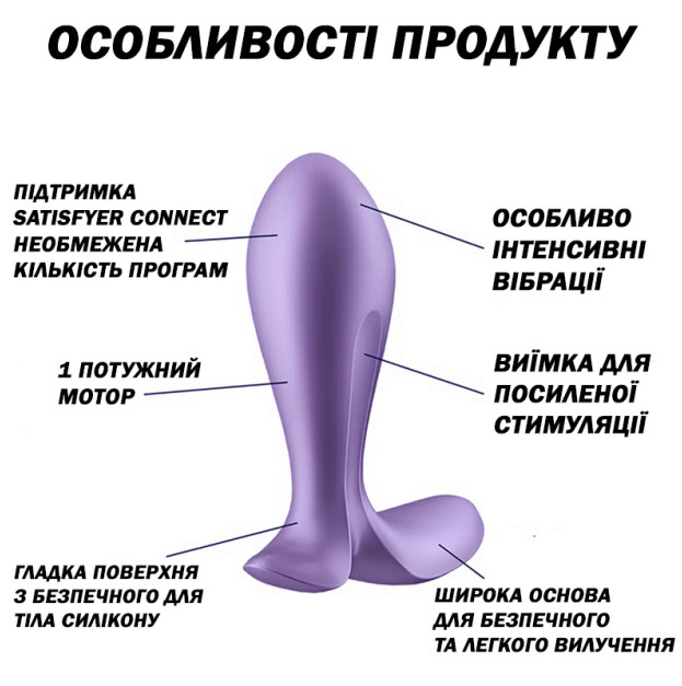 Анальна смарт-пробка Satisfyer Intensity Plug Purple