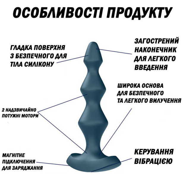 Анальний вібратор Satisfyer Lolli-Plug 1 Dark Teal