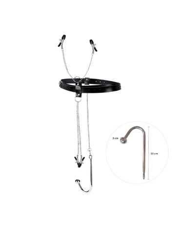 Бондажний набір з металевим анальним гаком Art of Sex Blanca Bondage set with anal hook № 2
