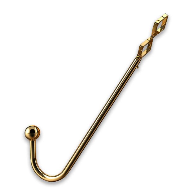 Анальний гак LOCKINK Golden Adjustable Anal Hook Set