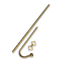 Анальний гак LOCKINK Golden Adjustable Anal Hook Set