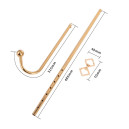 Анальний гак LOCKINK Golden Adjustable Anal Hook Set