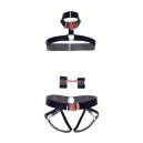 Комплект атласних ременів для бондажу Leg Avenue Satin elastic harness Set Black One size