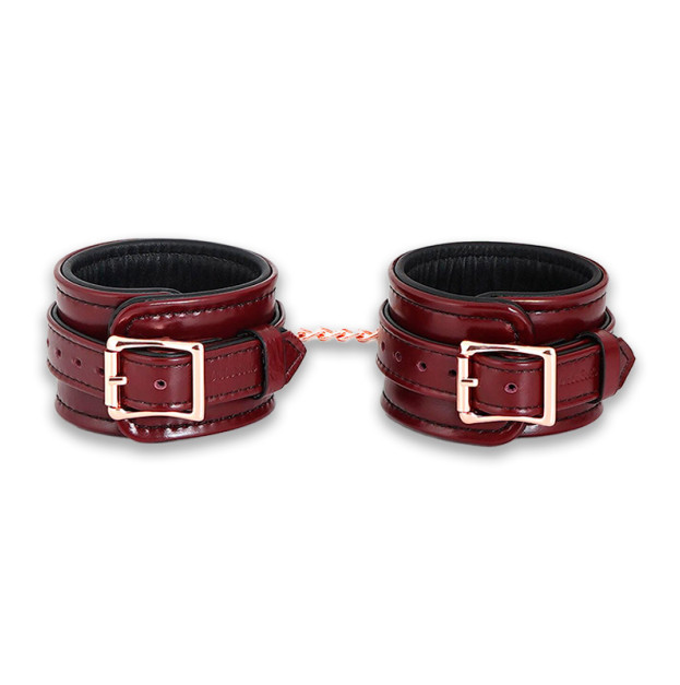Шкіряні поножі Liebe Seele Wine Red Ankle Cuffs