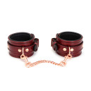 Шкіряні поножі Liebe Seele Wine Red Ankle Cuffs
