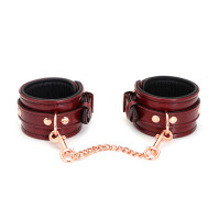 Шкіряні поножі Liebe Seele Wine Red Ankle Cuffs