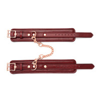 Шкіряні поножі Liebe Seele Wine Red Ankle Cuffs