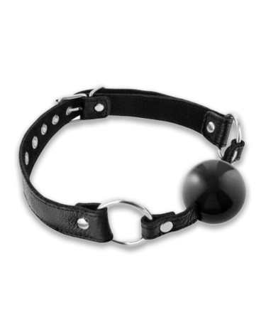 Кляп Fetish Tentation Premium Leather gag with silicone ball Black