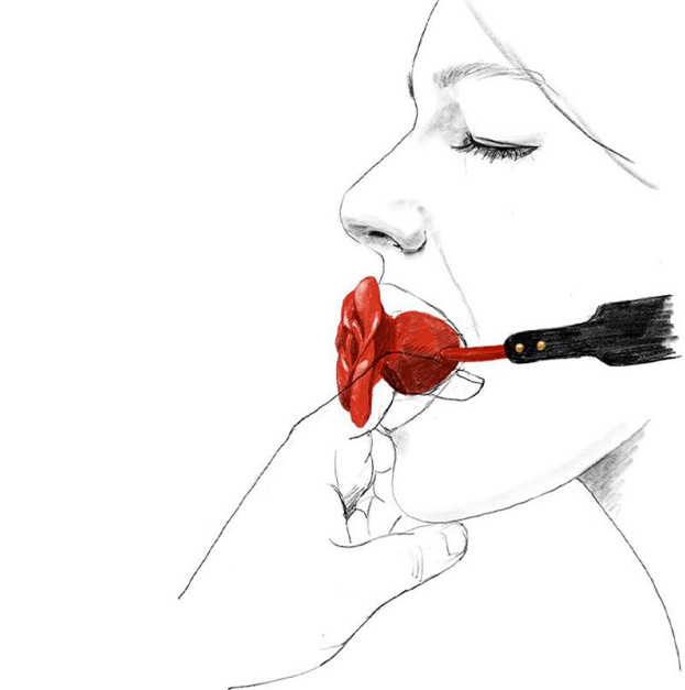 Кляп Zalo Rose Ball Gag