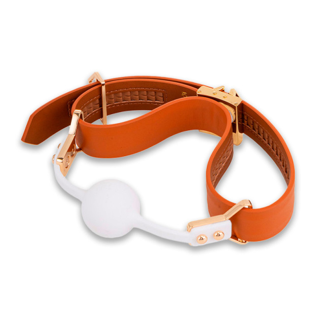 Кляп з 2-ма насадками LOCKINK Ball-Gag & Gag-bite Set Brown