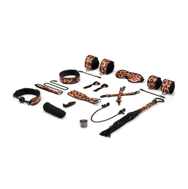 БДСМ-набір Liebe Seele Leopard Print 13pcs set