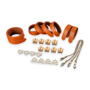 Набір для зв'язування LOCKINK 8-Bondage-Straps Restraint Set - Brown