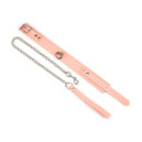 Нашийник із повідцем Liebe Seele Dark Candy Pink Collar with Leash