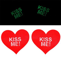 Вінілові наклейки на соски що світяться Kiss Me Садо-мазо