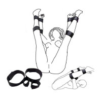 БДСМ фиксаторы рук и ног Black Bondage Садо-мазо