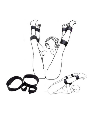 БДСМ фиксаторы рук и ног Black Bondage Садо-мазо