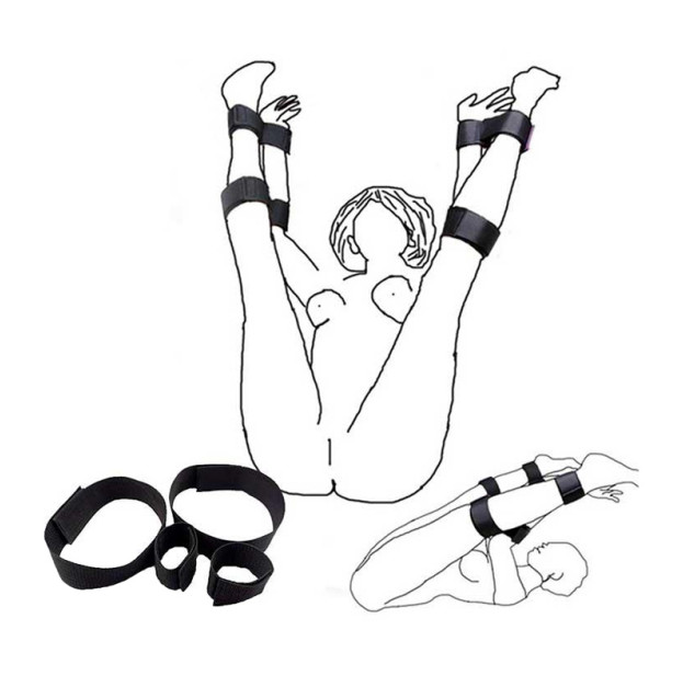 БДСМ фиксаторы рук и ног Black Bondage Садо-мазо