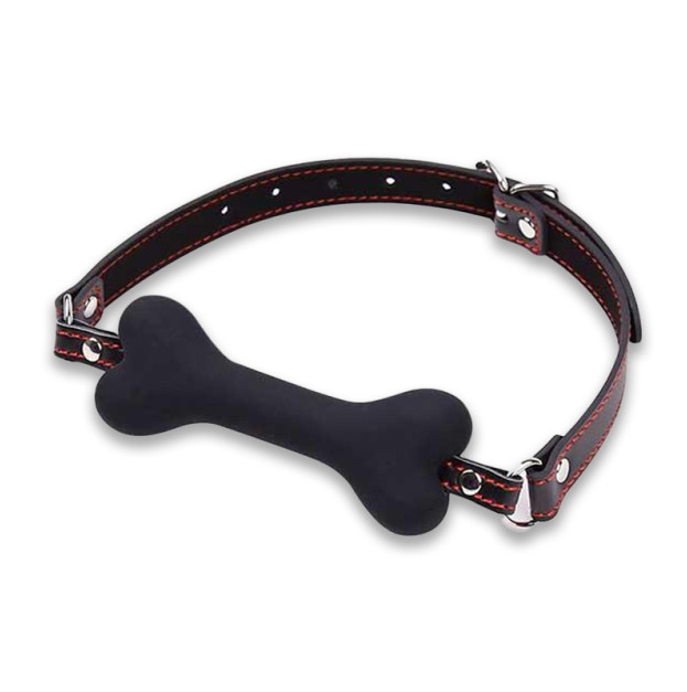 Кляп Кістка в рот для BDSM і рольових ігор чорний Садо-мазо