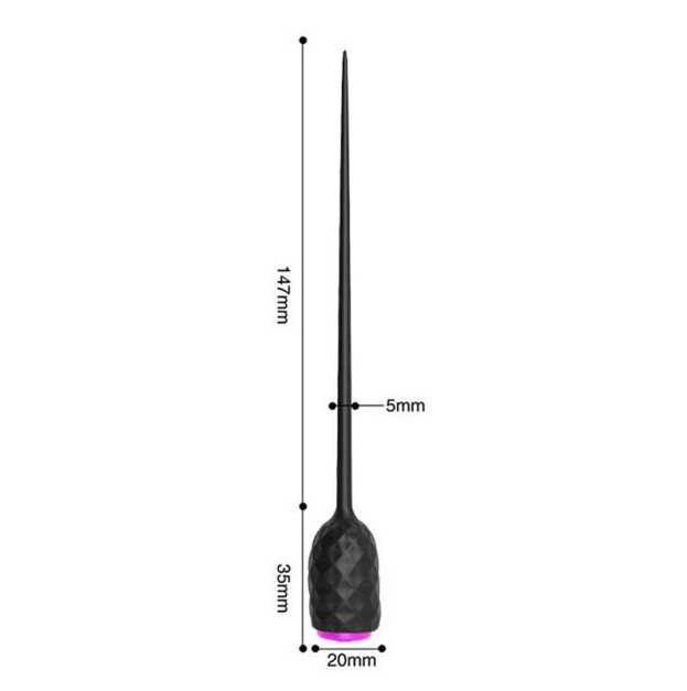 Urethral vibrating catheter black