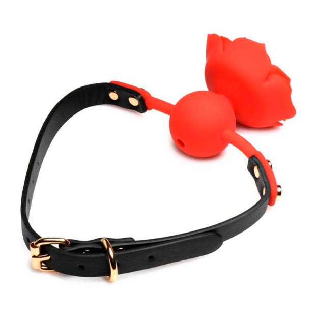 Кляп Master Series Blossom Silicone Rose Gag Red