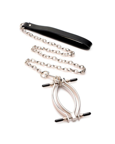 Зажим для половых губ с поводком Master Series Pussy Tugger Clamp with Chain