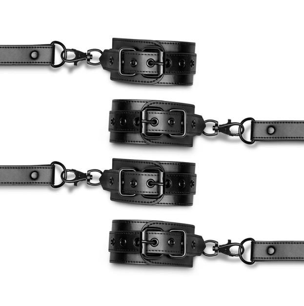 Фіксатор для рук та ніг Bedroom Fantasies Hogtie & Cuffs Set 4-Way Restrant