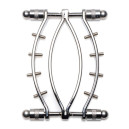 Затискач для статевих губ Master Series Spread'Em Poker Vagina Clamp with Adjustable Pressure Screws