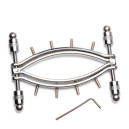 Затискач для статевих губ Master Series Spread'Em Poker Vagina Clamp with Adjustable Pressure Screws