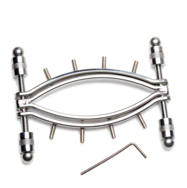 Зажим для половых губ Master Series Spread'Em Poker Vagina Clamp with Adjustable Pressure Screws