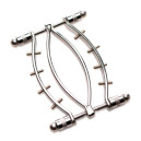 Затискач для статевих губ Master Series Spread'Em Poker Vagina Clamp with Adjustable Pressure Screws
