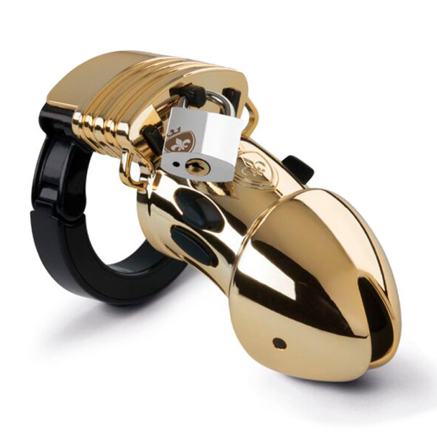 Клітка для члена з електростимуляцією Mystim Pubic Enemy No 1 Gold Edition