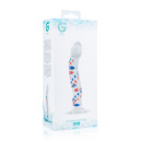 Стеклянный фаллоимитатор с изгибами и рисунком Gildo Glass Dildo No. 3