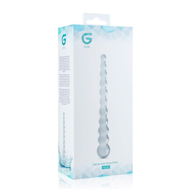 Скляний фалоімітатор у вигляді намистин Gildo Glass Dildo No. 20