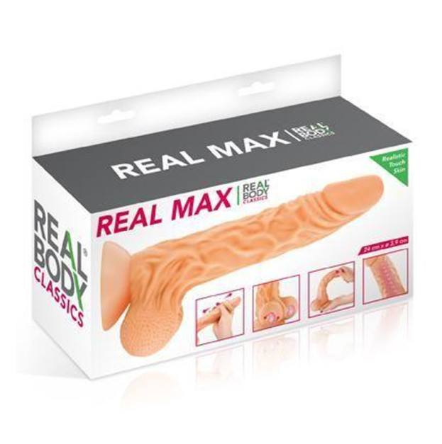 Фалоімітатор із рухомою крайньою плоттю Real Body Real Max
