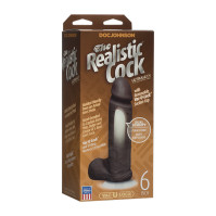 Фаллоимитатор черный на присоске Doc Johnson The Realistic Cock 6 inch Black ULTRASKYN