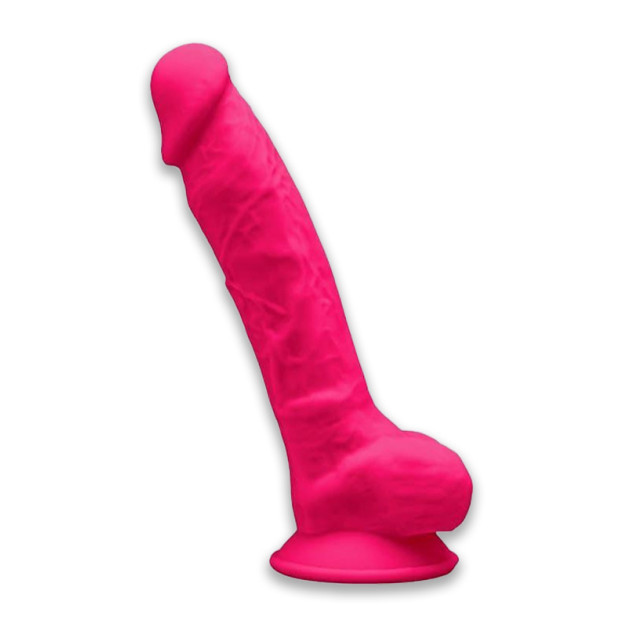Фаліимітатор на присосці Silexd Johnny Pink Premium Silicone Dildo MODEL