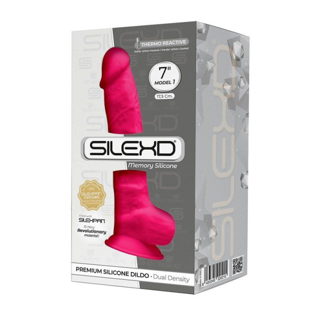 Фаліимітатор на присосці Silexd Johnny Pink Premium Silicone Dildo MODEL