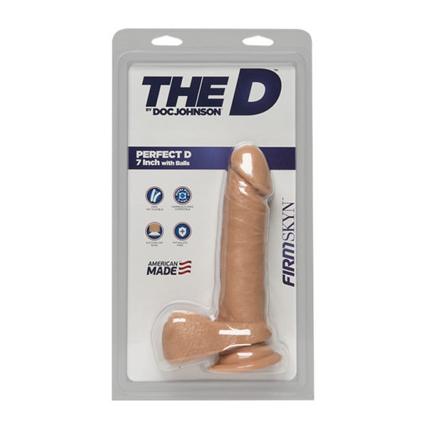 Фаллоимитатор Doc Johnson D-Perfect D-7 Inch With Balls-FIRMSKYN