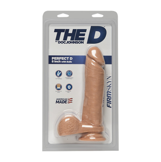 Фалоімітатор Doc Johnson The D-Perfect D-8 Inch With Balls-FIRMSKYN